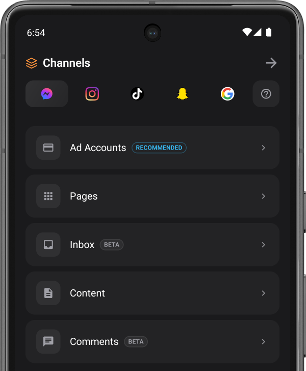 Karobar Android app on phone